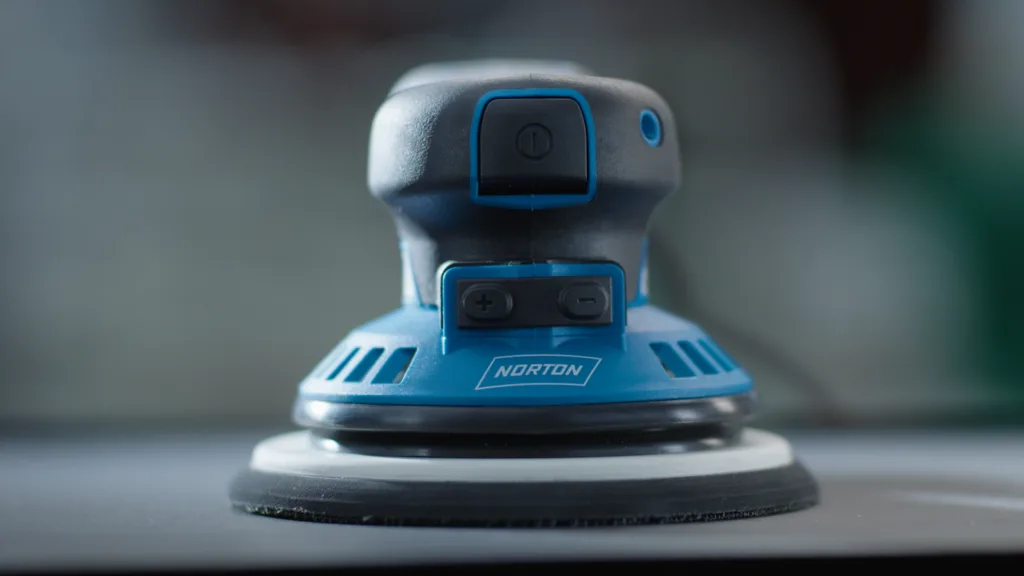 Norton Electric Sander Product Video | Turps Film 11 A Shot Of The Orbital Sander On An 85Mm Lens