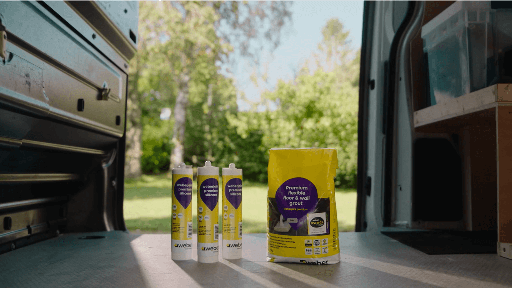 Still from the Weber weberjoint Premium Sealant commercial shoot