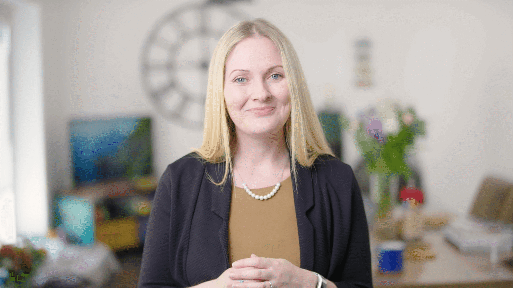 Behind-the-scenes still from the IE Hub explainer video shoot
